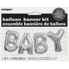 Silver Baby Foil Letter Balloon Banner Kit - 14 Inch