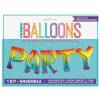 Rainbow Foil Party Letter Balloon Banner Kit - 14 Inch