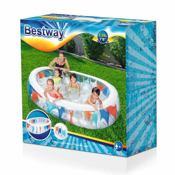 Bestway Inflatable Elliptic Family Pool 234x152x51cm (Online Only)