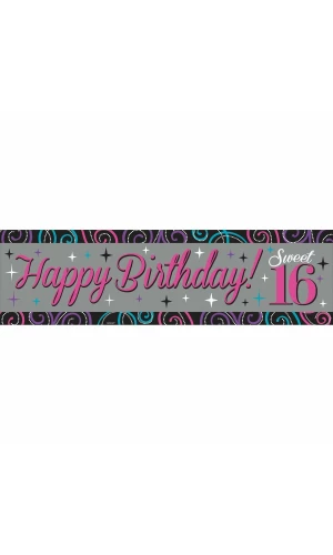 Sweet 16 Giant Sign Banner - 50cm x 165cm