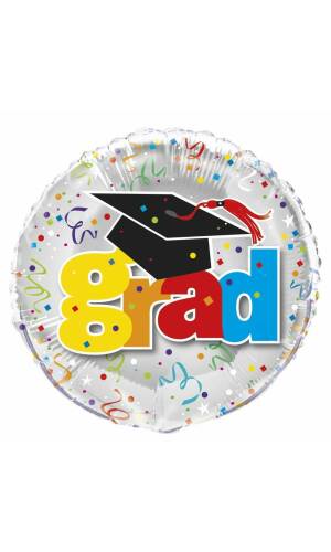 Graduation Round Foil Balloon 18 Inch