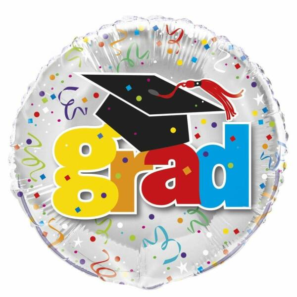 Graduation Round Foil Balloon 18 Inch