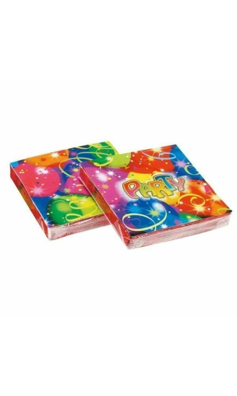 Balloon Party Napkins 33cm x 33cm - 20pk