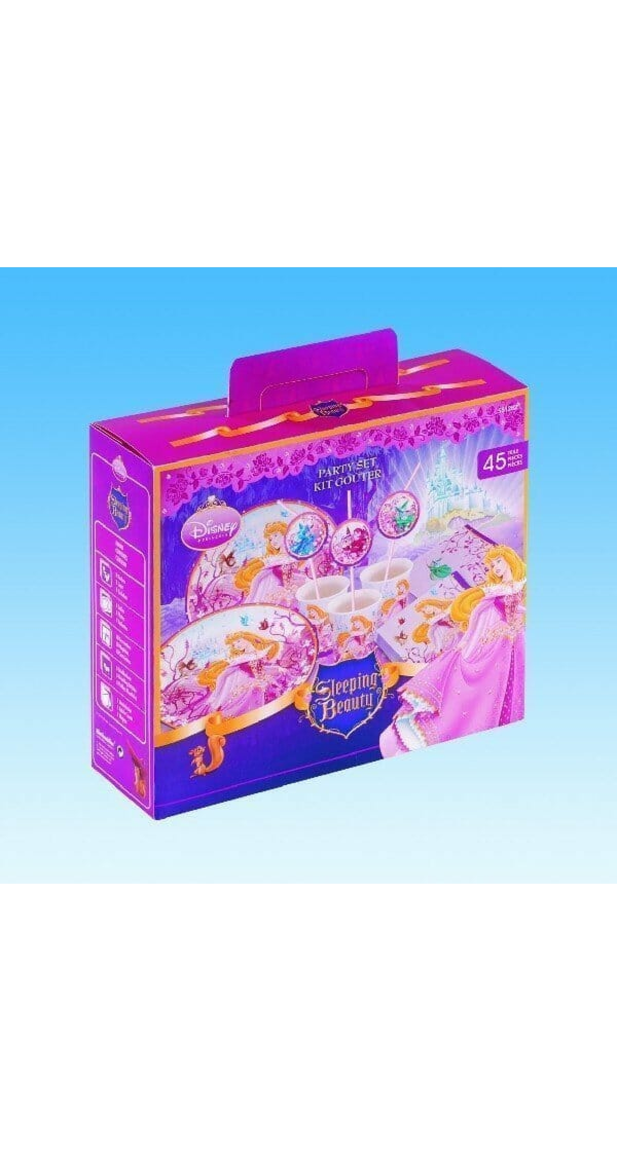 Disney Sleeping Beauty Party Tableware Set - 45 Pieces