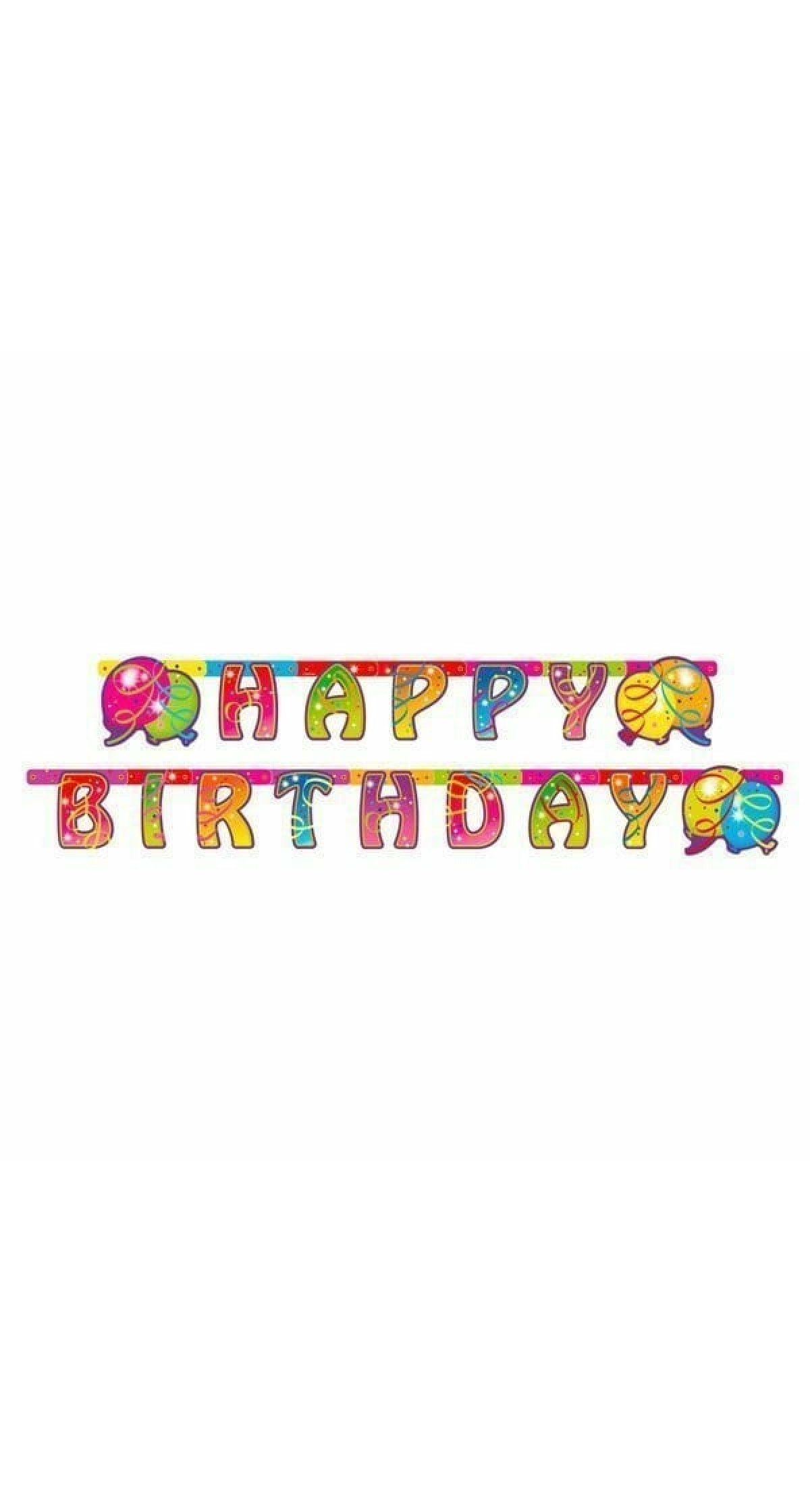 Balloon Party Paper Holographic Letter Banner - 1.80m