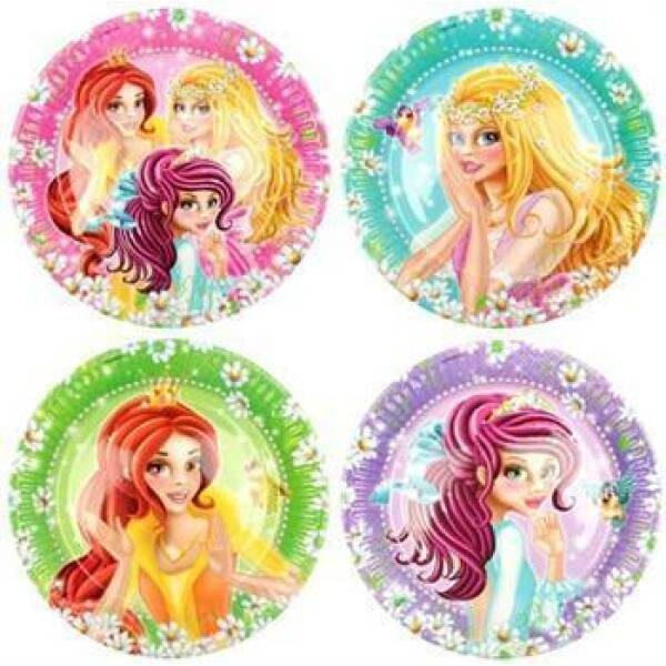 Princess Paper Plates 23cm - 8pk