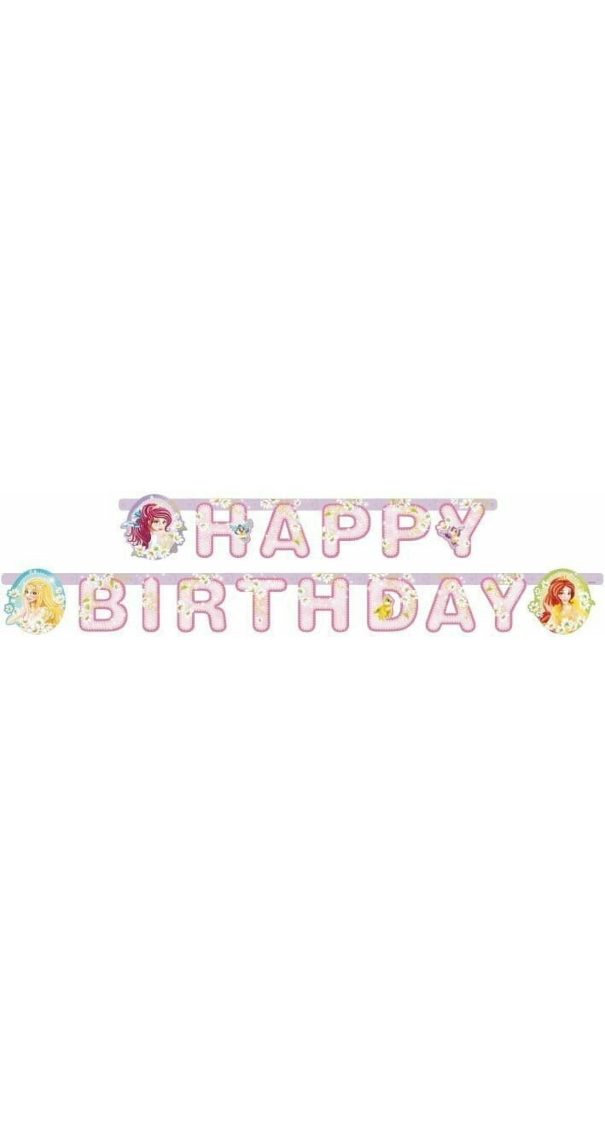 Princess Diamond Paper Letter Banner - 1.8m