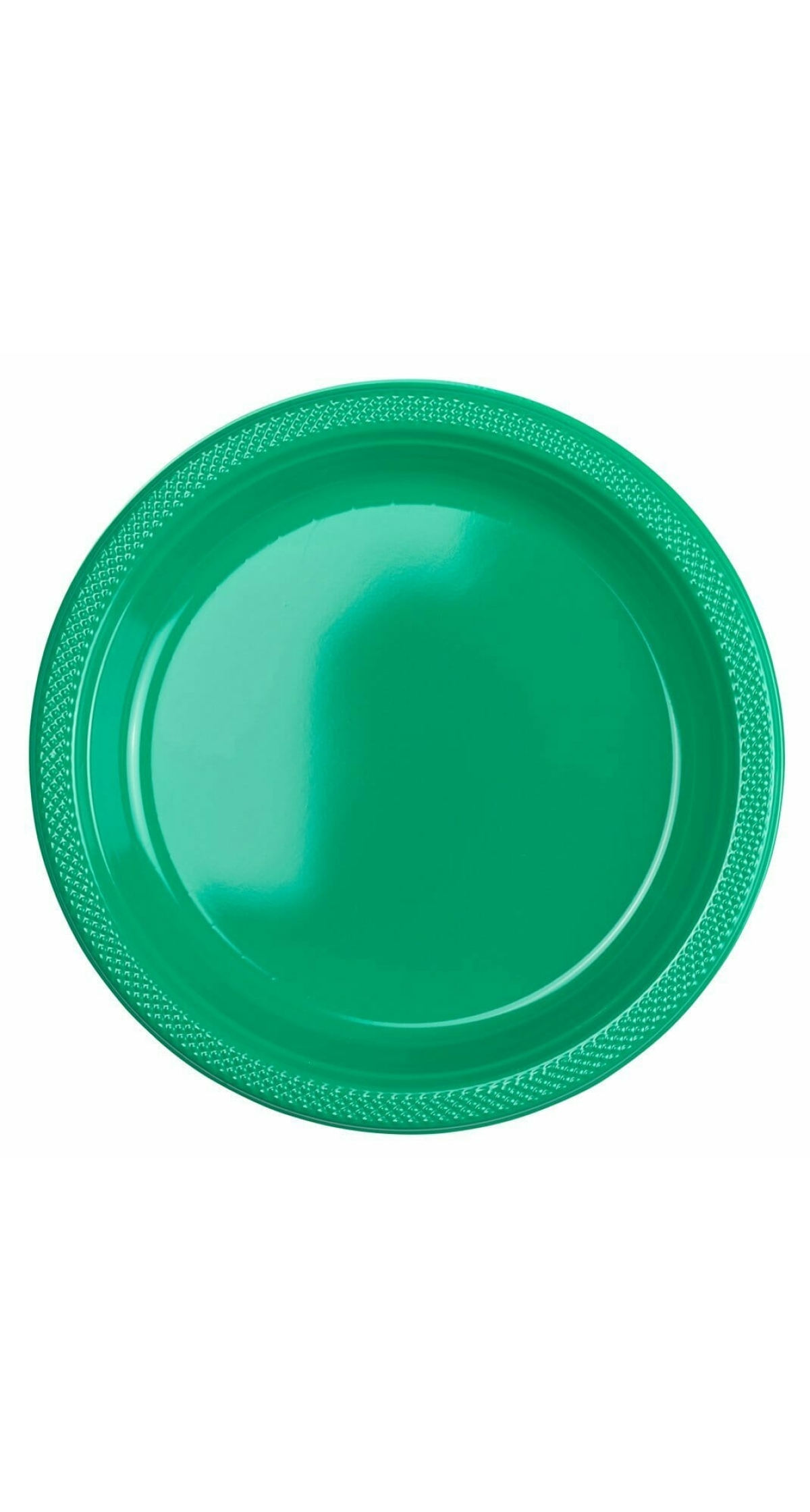 Festive Green - 10 x Plastic Plates 22.8 cm