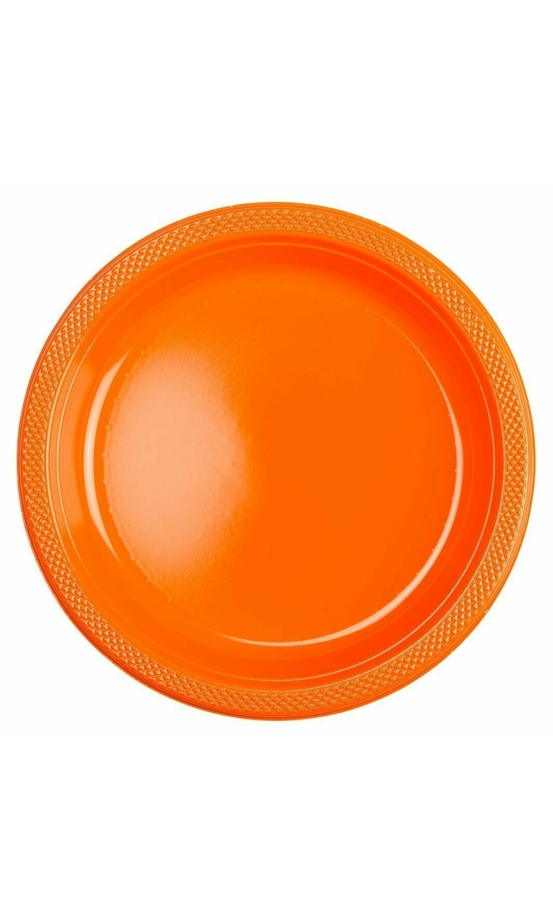 Orange Peel - 10 x Plastic Plates 22.8 cm