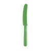 Festive Green Reusable Plastic Knives - 10pk