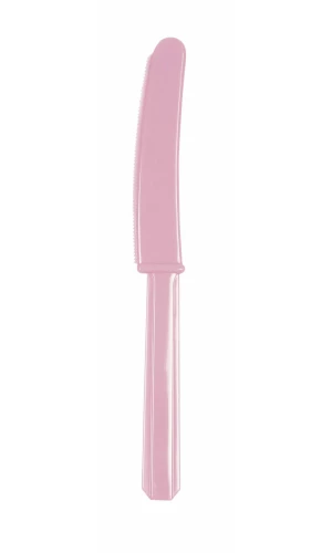 New Pink Reusable Plastic Knives - 10pk