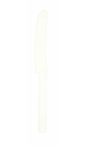 Frosty White Reusable Plastic Knives - 10pk