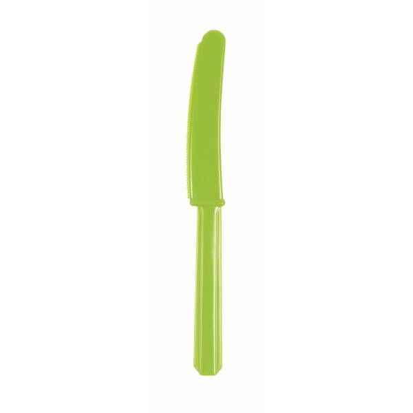 Kiwi Green Reusable Plastic Knives - 10pk