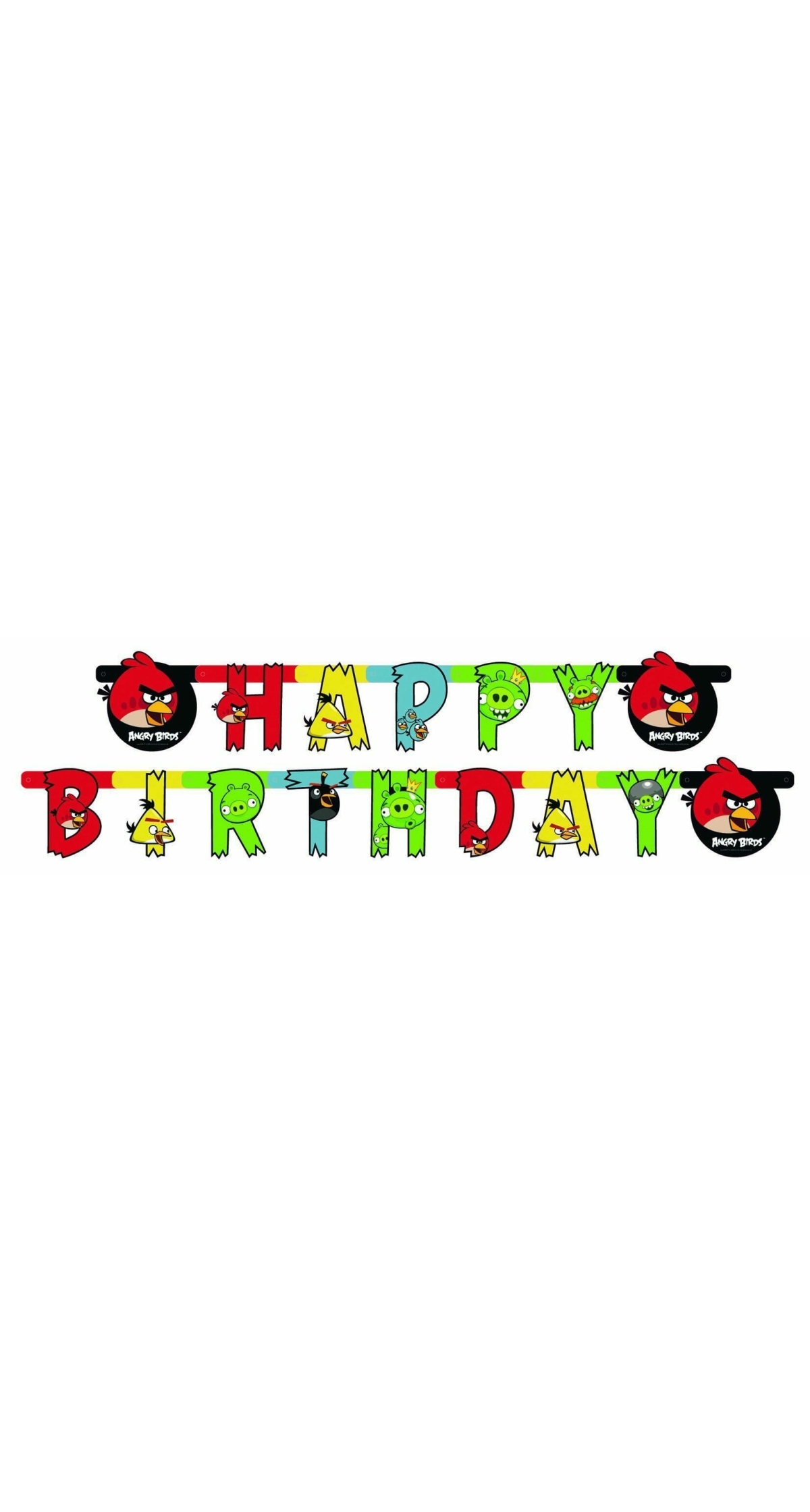 Angry Birds Paper Letter Banner - 1.8m