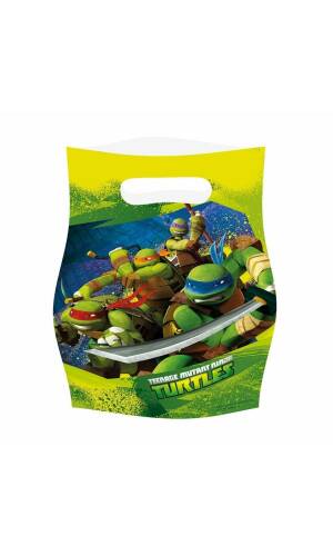 Teenage Mutant Ninja Turtles Plastic Party Bags 17cm x 23cm - 6pk