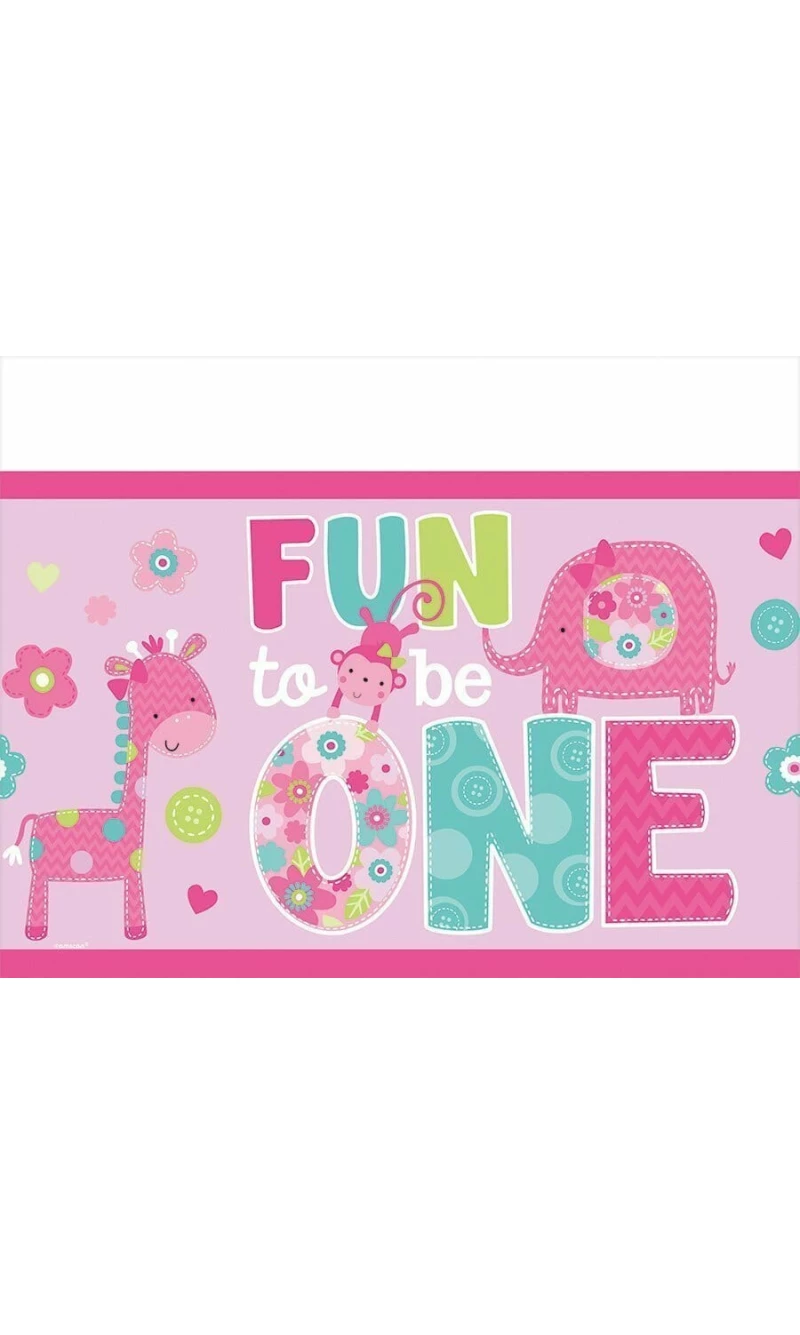 Fun To be One Plastic Tablecover - 137cm x 259cm