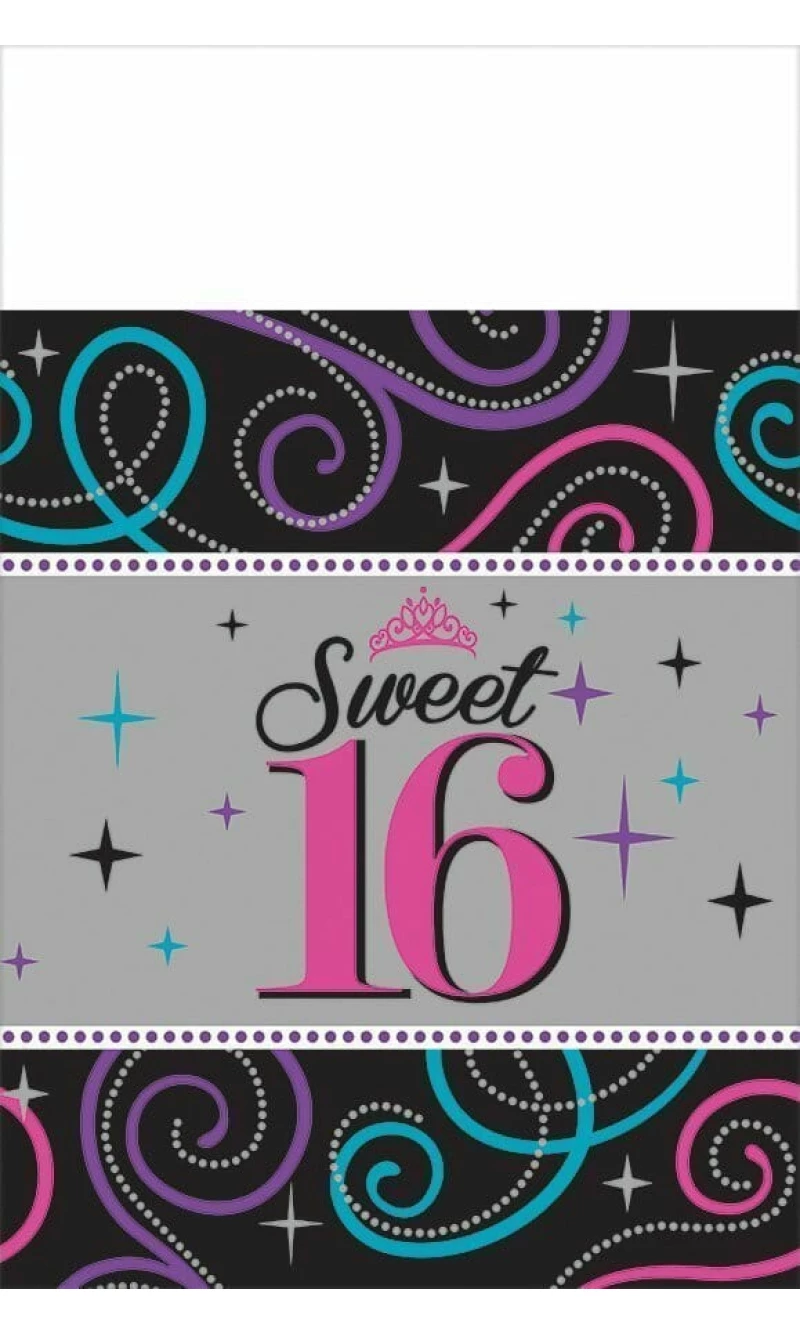Sweet 16 Plastic Tablecover