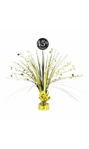 Sparkling Gold Celebration Add Any Age Spray Centrepieces 45cm