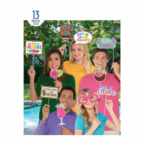 Aloha Photo Props Tiki - 13 pk