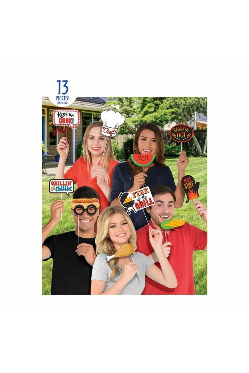 Hawaiian BBQ Theme Photo Props - 13 pk
