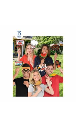 Hawaiian BBQ Theme Photo Props - 13 pk