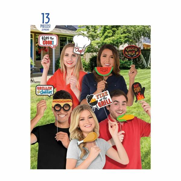 Hawaiian BBQ Theme Photo Props - 13 pk