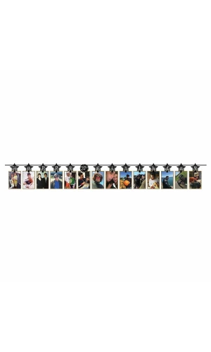 Sparkling Gold Celebration Add an Age Photo Garlands 3.65m