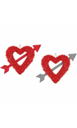 Tinsel Valentine Heart and Arrow