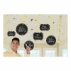 Sparkling Gold Celebration Add Any Age Swirl Decorations - 12pk