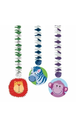 Animal Friends Dangling Decoration Cutouts with Garland (22.8cm) - 3pk