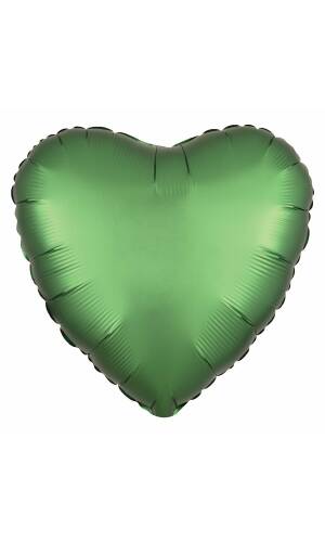 Satin Luxe Emerald Foil Balloon Heart - 17'' (43cm)