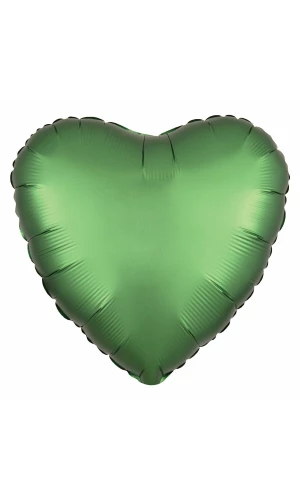 Satin Luxe Emerald Foil Balloon Heart - 17'' (43cm)