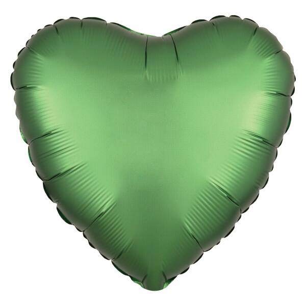 Satin Luxe Emerald Foil Balloon Heart - 17'' (43cm)