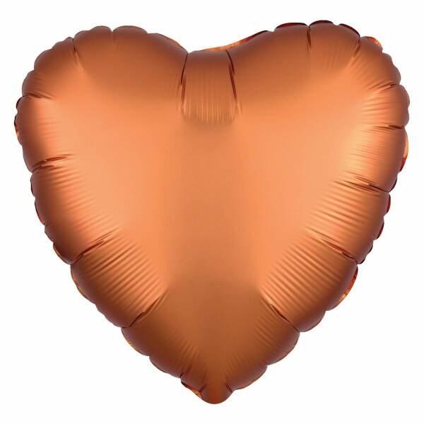 Satin Luxe Amber Foil Balloon Heart - 17'' (43cm)