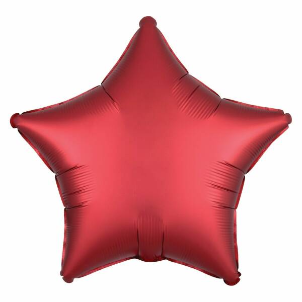 Satin Luxe Sangria Foil Balloon Star - 19'' (48cm)