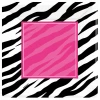 Zebra Square Plates 26cm x 26cm - 8pk