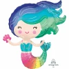 Colourful Mermaid SuperShape XL Foil Balloon - 29'' x 30'' (73cm x 76cm)