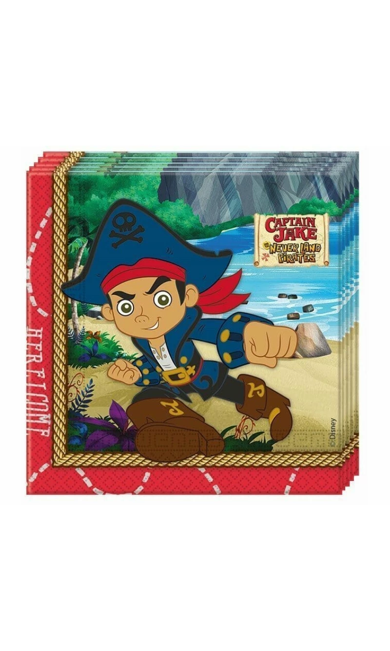 Captain Jake and the Never Land Pirates Napkins 33cm x 33cm - 20pk