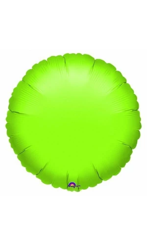 Lime Green Round Foil Balloon 18"