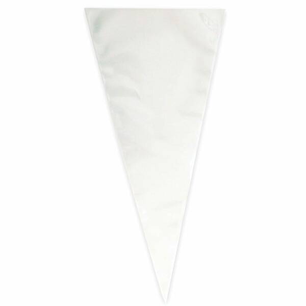 Clear Large Cone Cellophane Bags - 25pk