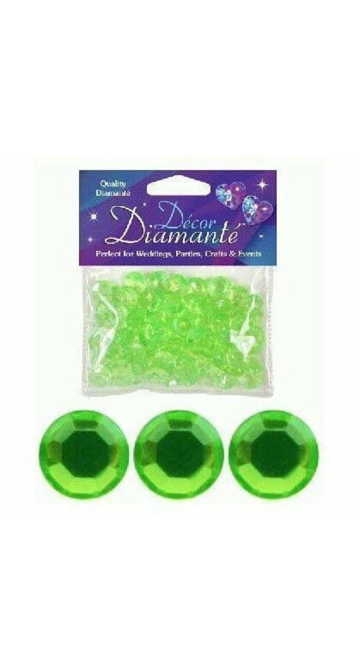 Diamante Diamonds Lime Green 6mm - 28g