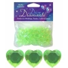Diamante Hearts Lime Green 12mm - 28g