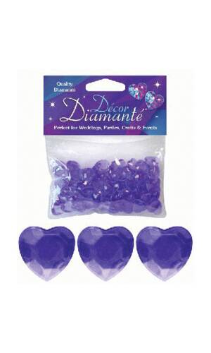 Diamante Hearts Lavander 12mm - 28g