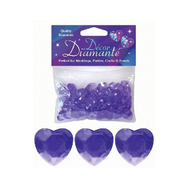 Diamante Hearts Lavander 12mm - 28g
