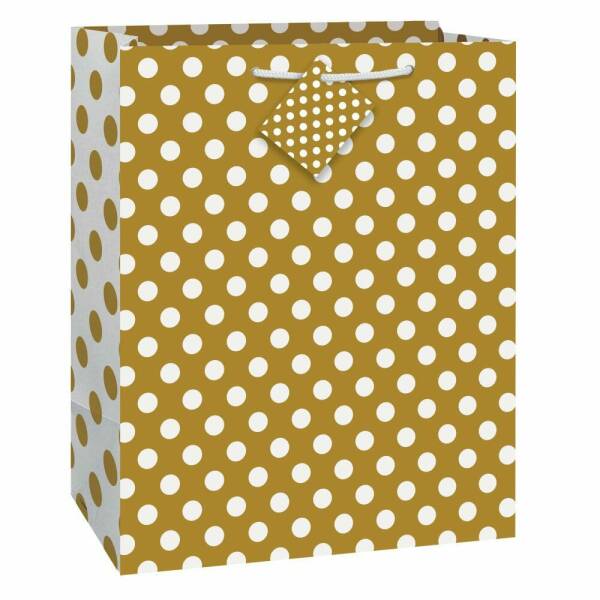 Gold Dots Large Gift Bag