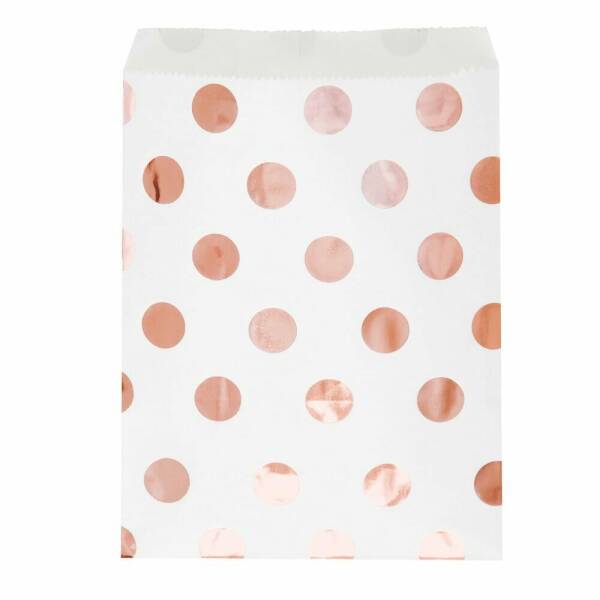 Rose Gold Dots Treat Bags - 8pk