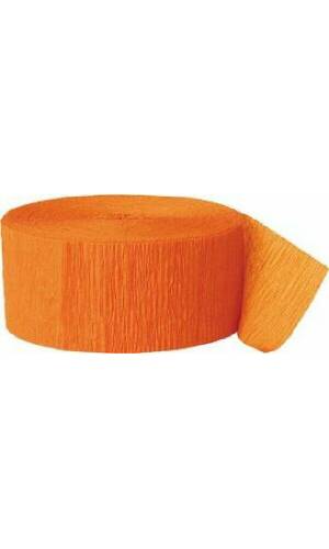 Crepe Streamer Orange (81ft) - 4.45cm x 24.6m