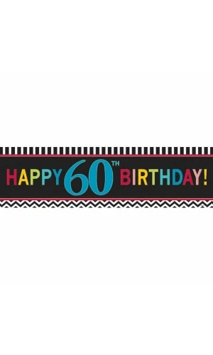 Happy 60th Birthday Giant Deep Banner - 1.70m x 0.50m