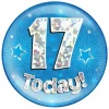 Jumbo Badge -  17 Today Holographic Oaktree Blue - 15cm