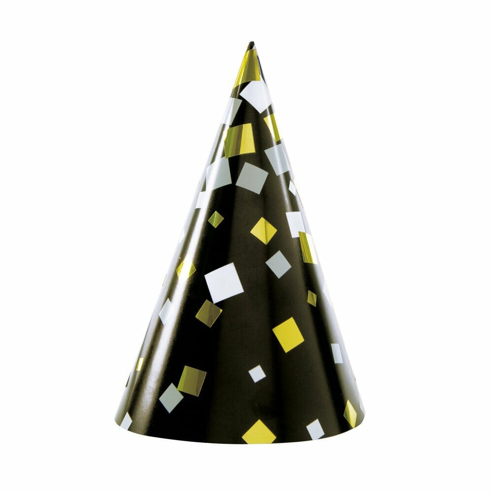 New Year's Eve Gold & Silver Party Kit For 8 People - 24pcs